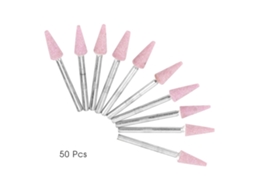 50 Peças De Cabeças De Lixa Cerâmica Cônica Para Ferramenta Rotatória (3*8mm)