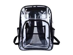 Mochila Transparente Com Compartimentos E Bolso Frontal