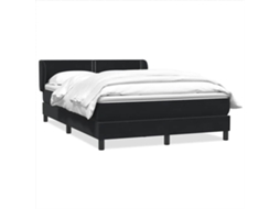 Cama com Molas/colchão 160x210 Cm Veludo Preto MAISON EXCLUSIVE