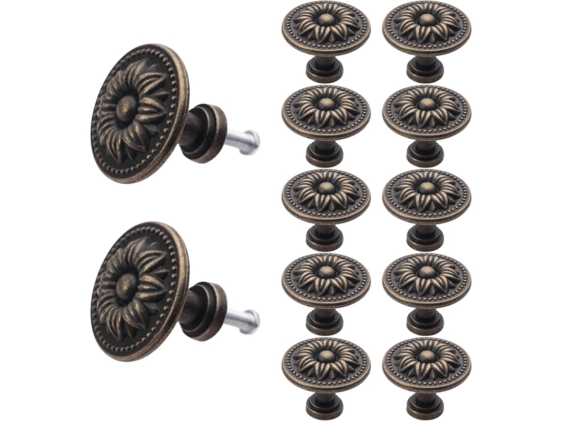 Conjunto de 6 puxadores decorativos em cerâmica BRILVIBERA (6 peças)