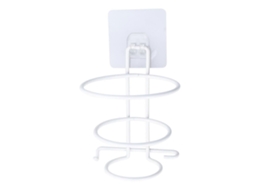 Suporte De Parede Para Secador De Cabelo, Organizador Para Secador De Cabelo, Acessórios Para Banheiro, Branco, Retangular, Multifuncional, 1 Uni