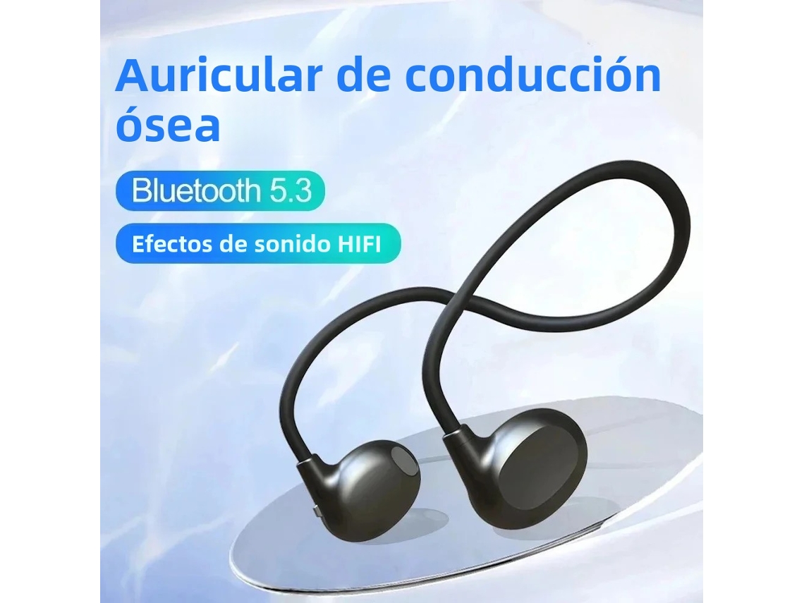 Fones de Ouvido Estéreo Sem Fio com Condução Óssea, Bluetooth 5.3, à Prova D'água e Microfone MDUG
