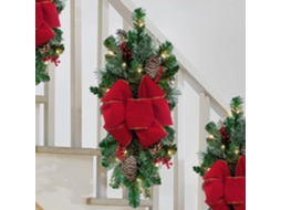 Couronne D'escalier Pré-éclairée Avec Lumières Sans Fil - Décoration Classique De Pour Escaliers, Cheminées,