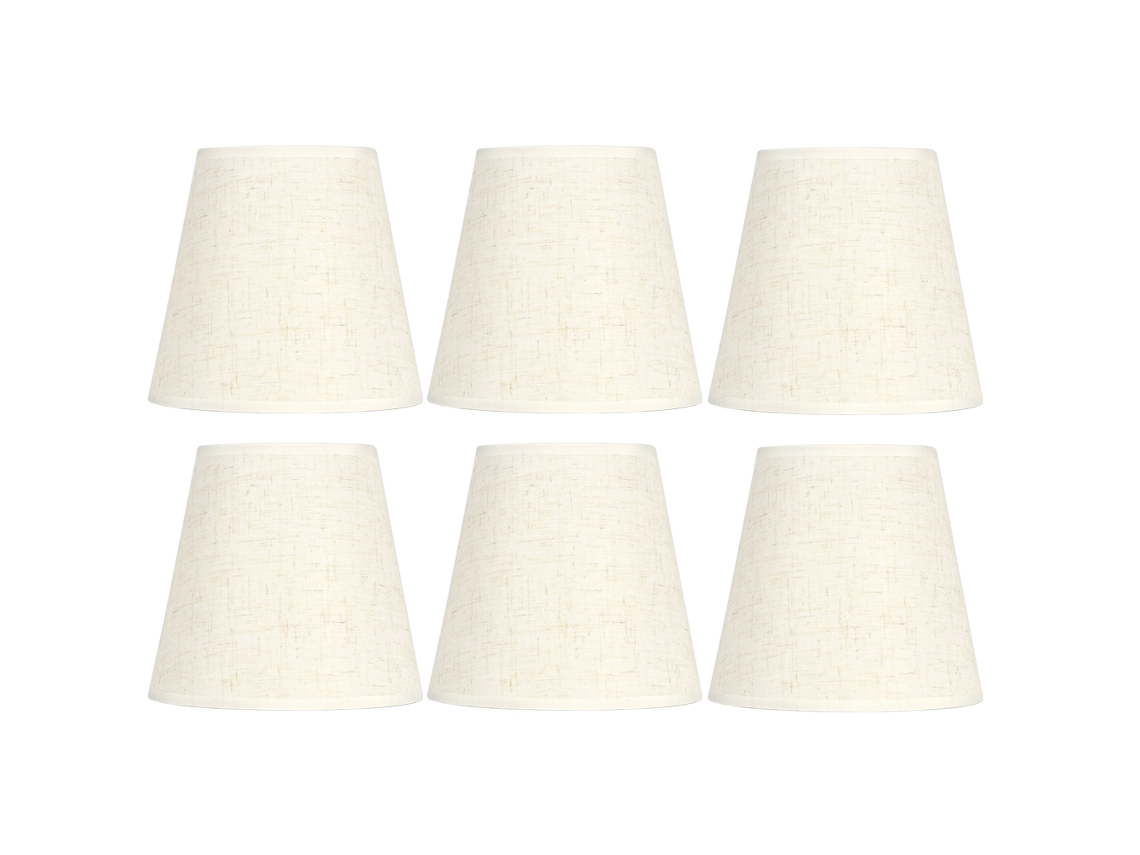 2026 Conjunto de 6 Abajures Nórdicos Simples em Tecido para Luminárias de Parede e Lustres com Soquete E14 - Decoração Artística