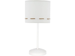 Candeeiro de Mesa FABRILAMP Trazos (Castanho - E14 - Máx. 40W - Tecido)