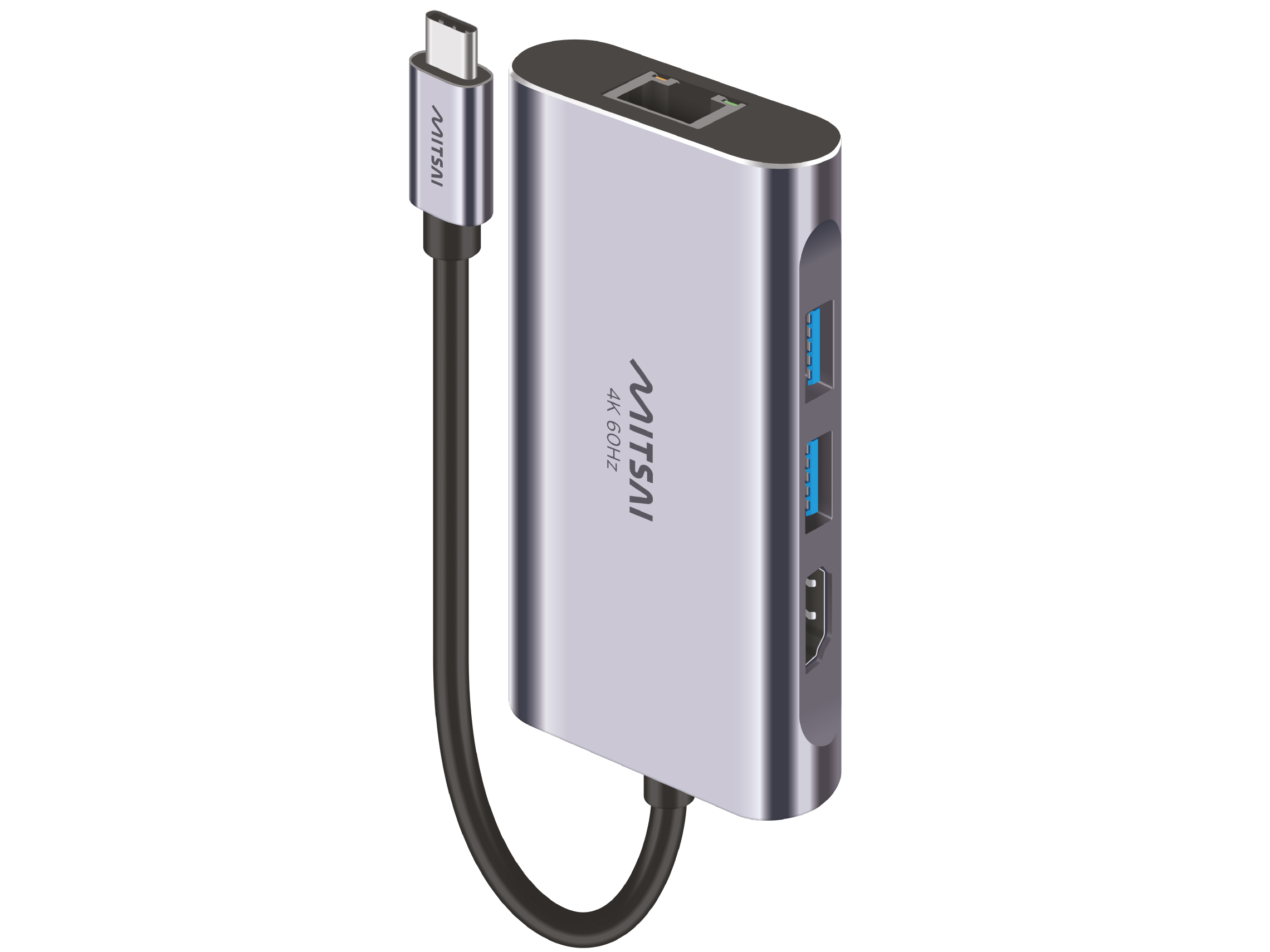 Hub 7 em 1 MITSAI Usb-C RJ45 + HDMI