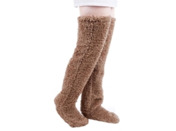 2026 medias Largas Peludas Over Knee para Invierno, Calientes Y Cómodas Calcetines de Dormir para Mujer