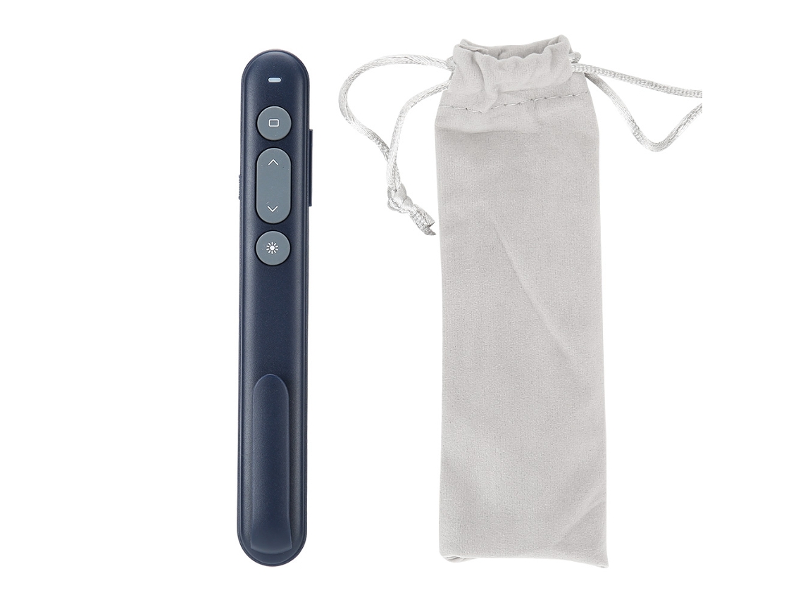 Apresentador Clicker Sem Fio Para Powerpoint, 2.4g, Alimentado Por Bateria