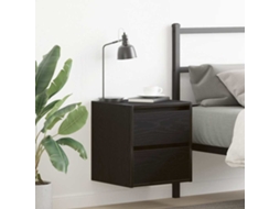 Vidaxl Mesa De Cabeceira De Parede 38x34x40 Cm Carvalho Preto