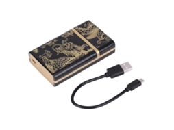 Caixa Portátil De Cigarro Com Isqueiro Elétrico Usb Recarregável Super Mini (dragão Dourado)