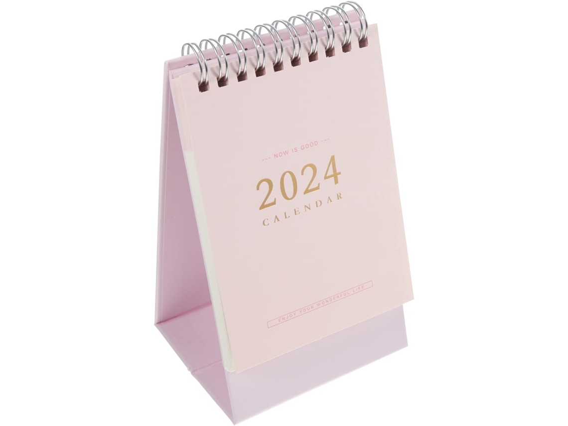 Calendário de Mesa com Bloco Notas Prático, Decoração Escritório, Compacto 16,00 X 9,50 8,00 Cm Polegadas