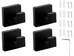 Pangboer Pacote Multiuso Com 4-ganchos De Ventosa Clipe Para Decoração Casa, Banheiro E Janelas Design Transparente