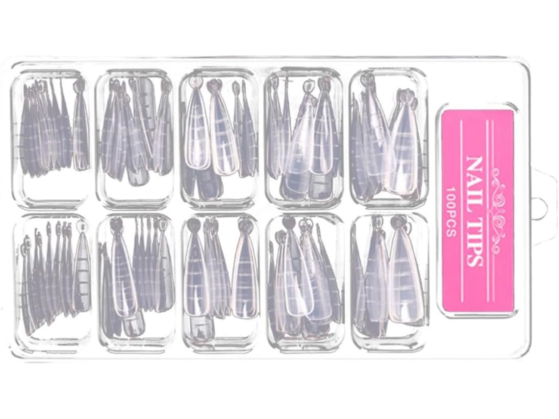 Placas De Molde De Unhas De Plástico Branco, Acessórios Para Nail Art, Escala 100
