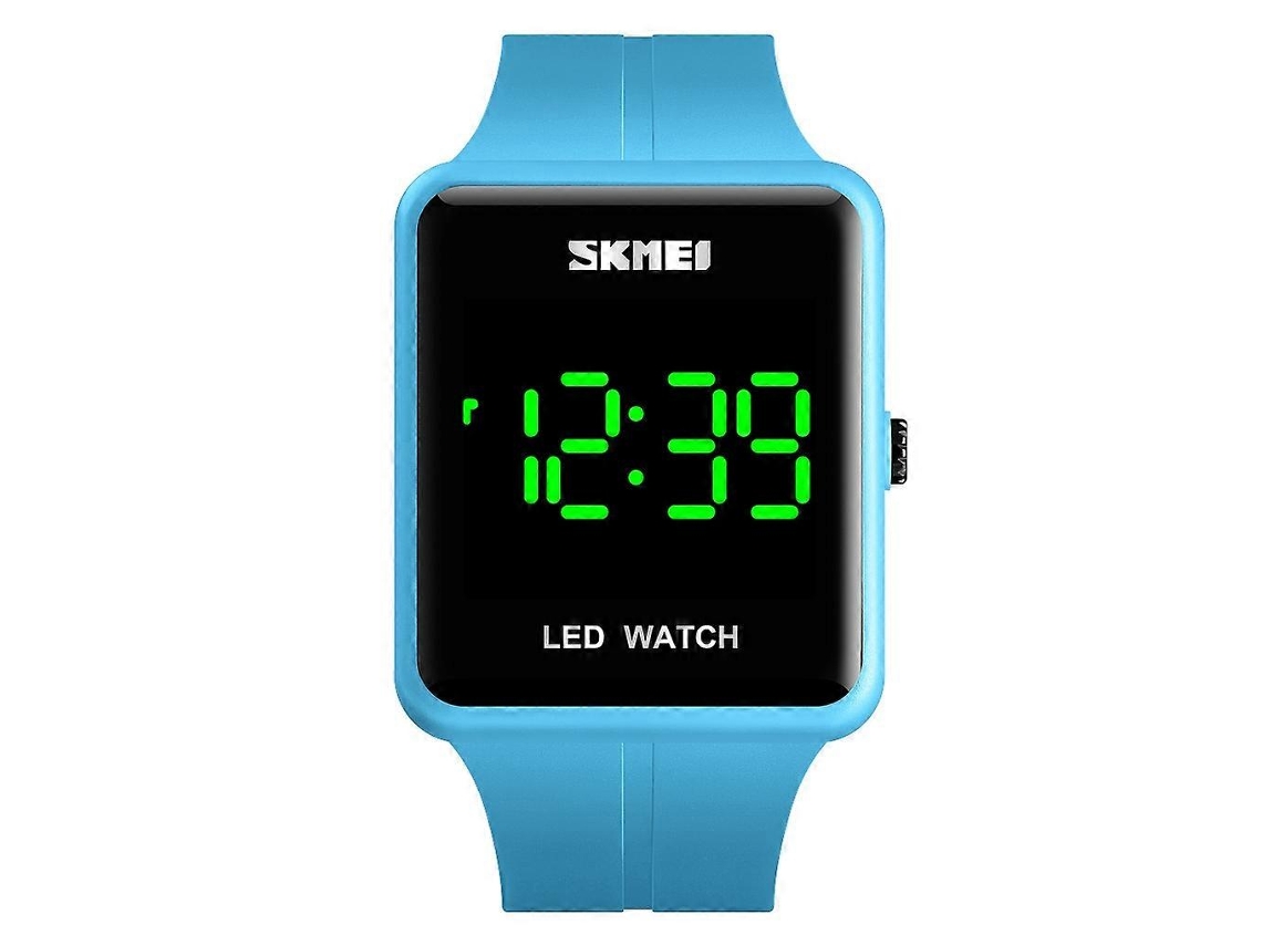 Relógio Eletrônico Skmei 1541 Fashion Led, Modelo Quadrado Para Casais, À Prova D'água E Com Pulseira De Silicone.