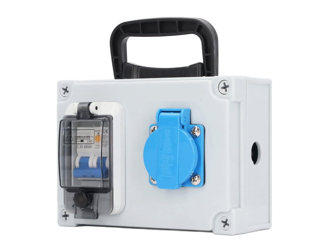 Laxiscreed Disjuntor Rcbo 1p+n Com Tomada 250v 16a Para Uso Doméstico