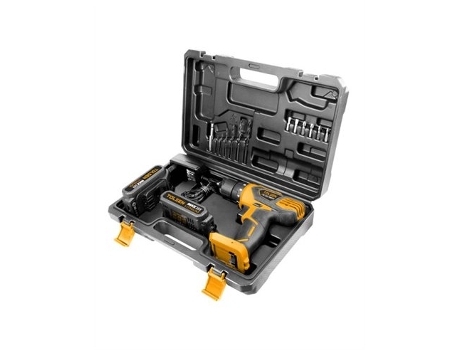 Furadeira Sem Fio 20v Com 2 Baterias Acessórios Tolsen