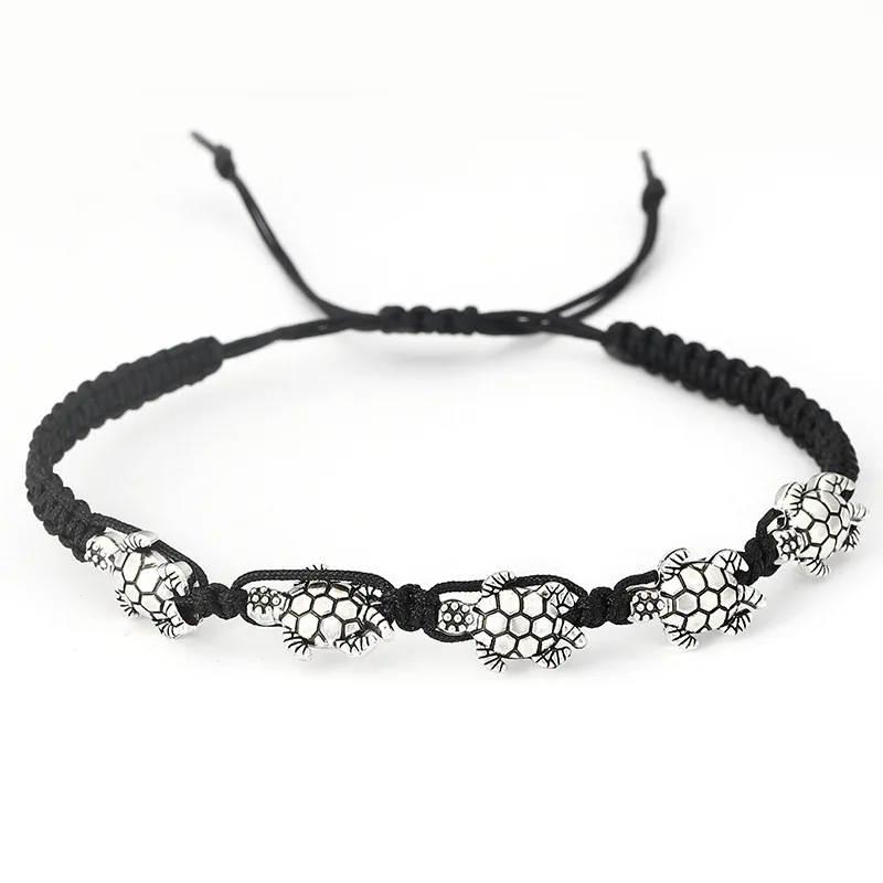 (tartaruga Marinha) Pulseira Artesanal Com Pingente De Contas Trançadas, Adequada Tanto Para Homens Quanto Para Mulheres.