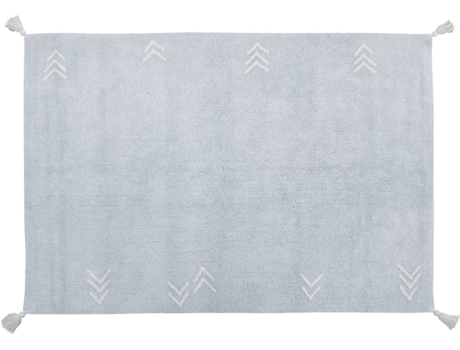 Tapete Infantil HAPPY DECOR KIDS Rectangular rug Tan Tan Light (Azul - Algodão - 120x160 cm)