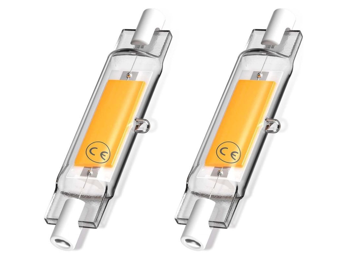 Nova Line lâmpada Led Cob R7s 78mm J78 5w 500lm 4000k, Equivalente a 30 50w Halógena, 2unidades