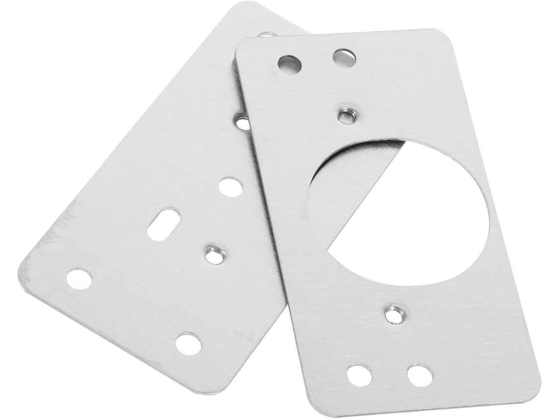 Kit Com 1 Conjunto De Placas Reparo Para Portas Armário, Em Aço