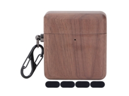 Aetheria capa de Madeira para Fones de Ouvido Bluetooth Protectora com Forro de Microfibra Resistente a Quedas