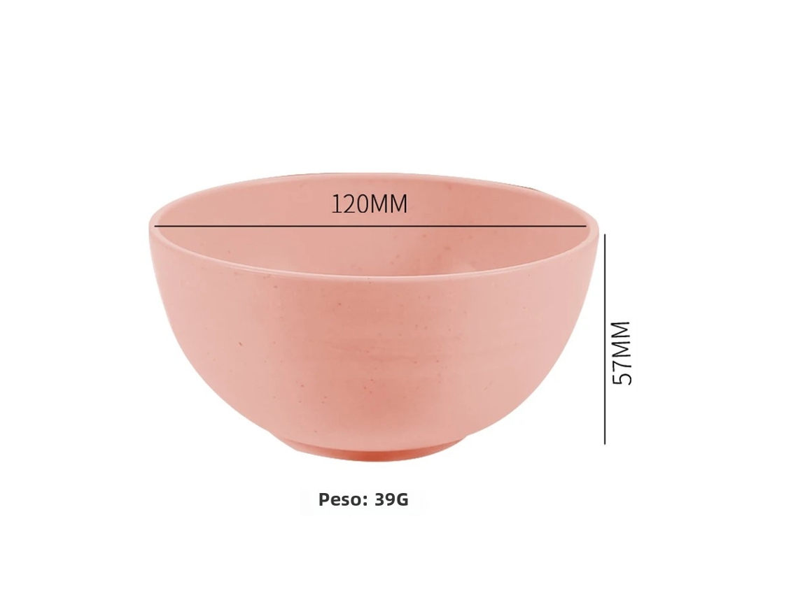 Tigela de Cozinha Ecológica de Plástico Sólido de 15 Cm , Rosa, com Grande Capacidade. MDUG (6 Polegadas)