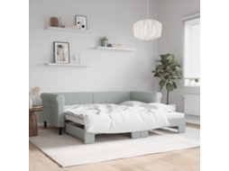 Vidaxl Sofá-cama Com Gavetão 90x190 Cm Veludo Cinzento-claro