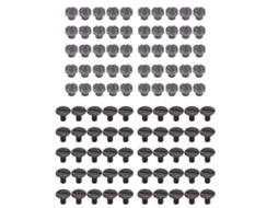 50 Conjuntos De Parafusos De Remache De Cabeça Plana Para Artesanato Em Couro, Decoração E Roupa 6mm Gunmetal