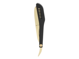 Aparador de barba manual dobrável vintage para homens, dourado.