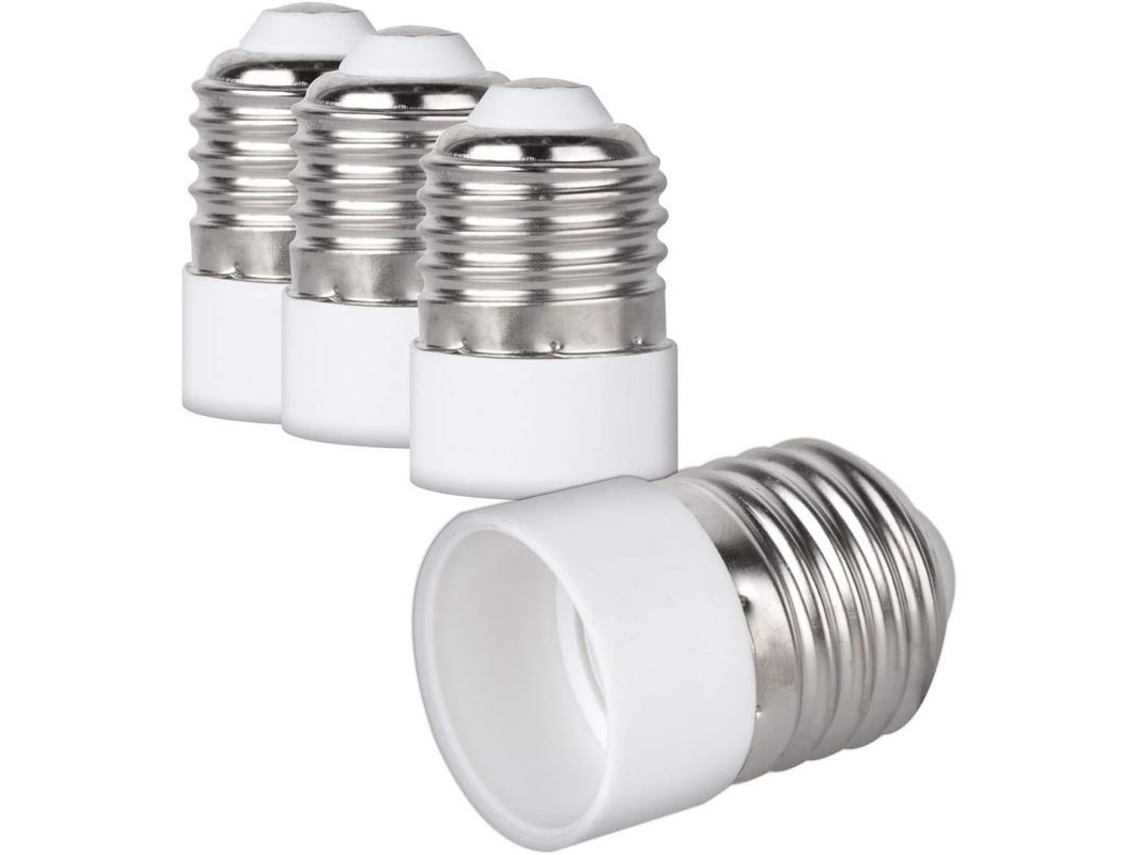 2026-adaptador De Tomada E27 Para E14 Para Lâmpadas Led Halógenas, 4 Unidades, Compatível Com Lâmpadas De Base E14
