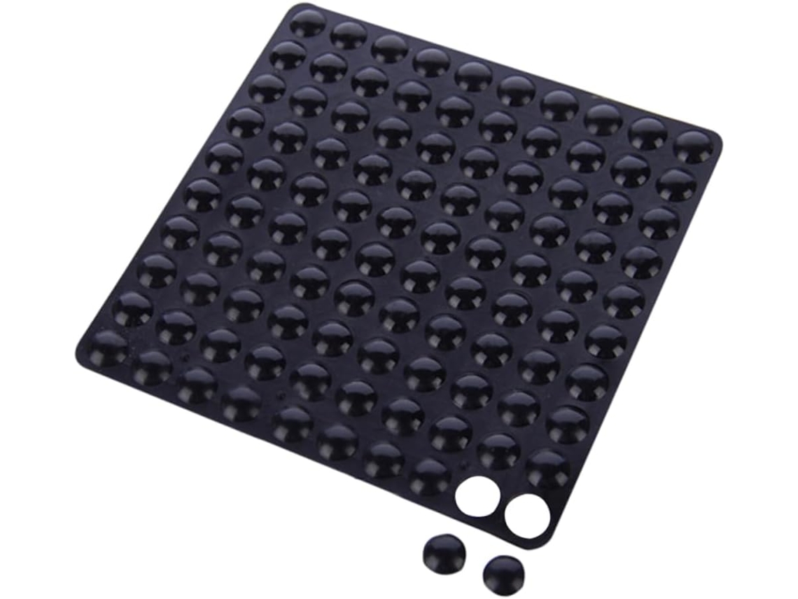 Shineofi 100 Unidades De Protetores Borracha Autoadesivos Silicone Preto Para Portas Armários