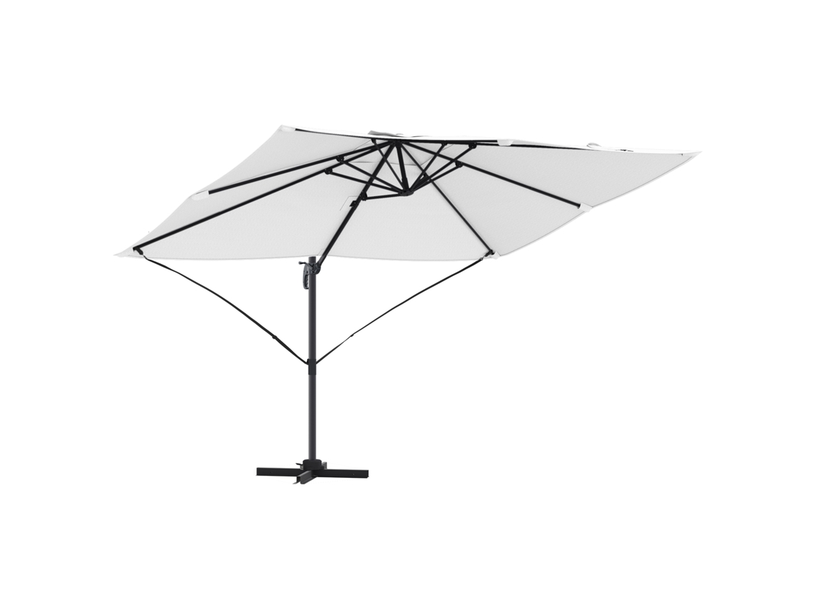 Conjunto 1 Guarda-sol Cantilever Vidaxl Castanho Poliéster (351 X 250 X 260 Cm)