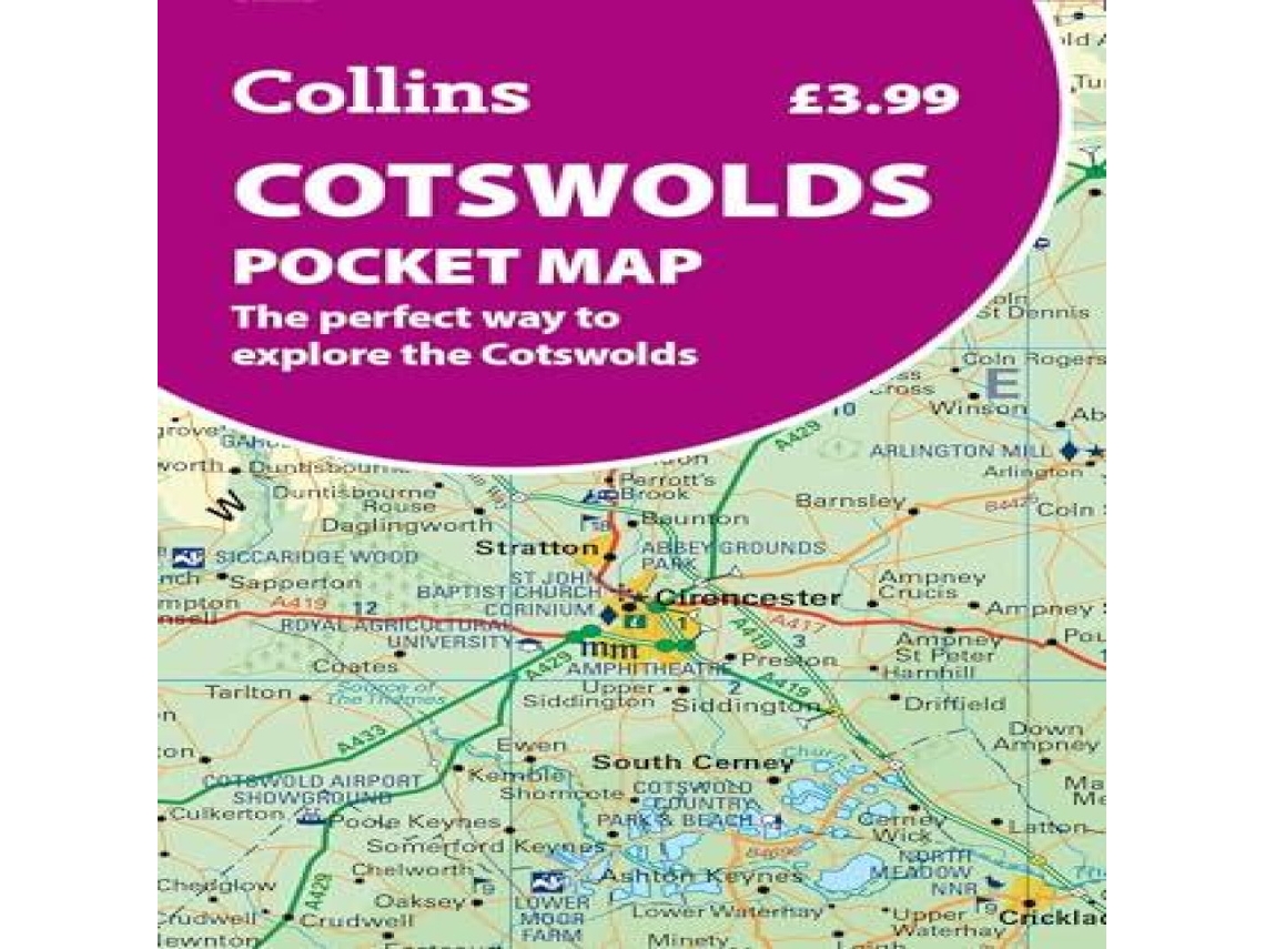 Livro COTSWOLDS POCKET MAP MFO The perfect way to explore the Cotswolds de Collins Maps (Inglês)
