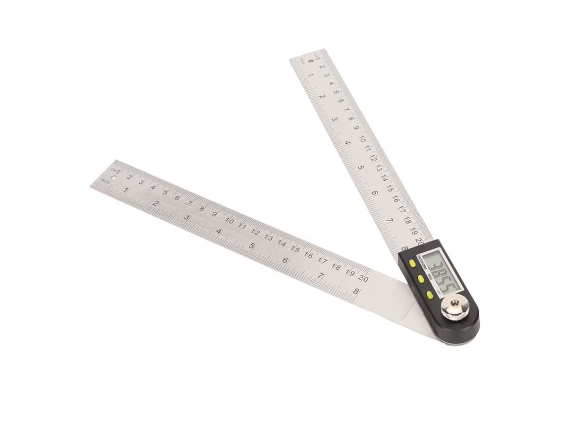 Regla Ángulo Digital 200mm 0-360 Grados Acero Inoxidable Función Bloqueo Para Carpintería Diy