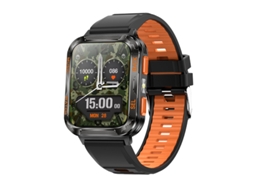 (preto E Laranja) Smartwatch Esportivo Com 512 Mb De Memória, Compatível Com Fones De Ouvido Tws.