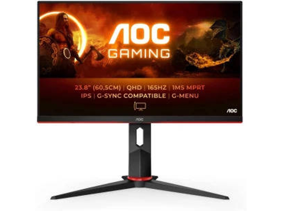 Monitor AOC Q24G2A/BK (23.8'' - Quad HD IPS - 1 ms - Preto)