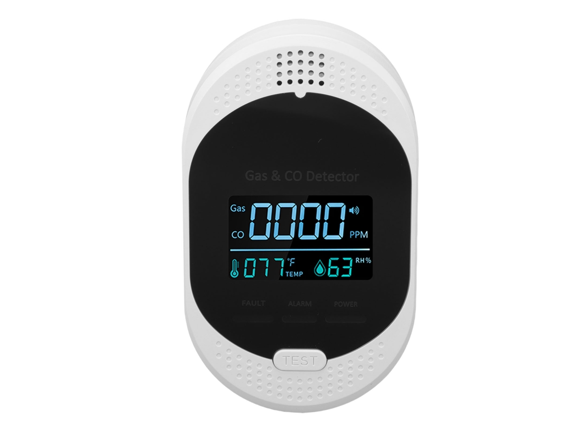 Laxiscreed Detector De Monóxido De Carbono 4 Em 1 Com Plugue Ca Para Proteção Doméstica