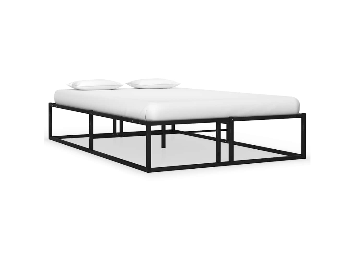 Vidaxl Estrutura De Cama 120x200 Cm Metal Preto