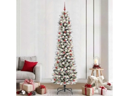 Vidaxl Árvore De Natal Artificial Branco 240 Cm Pvc, Metal E Plástico