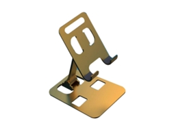 Suporte Dobrável Para Celular, Suporte Multifuncional Para Mesa, Suporte Ajustável Para Celular, Resistente, Dourado-aquaforge