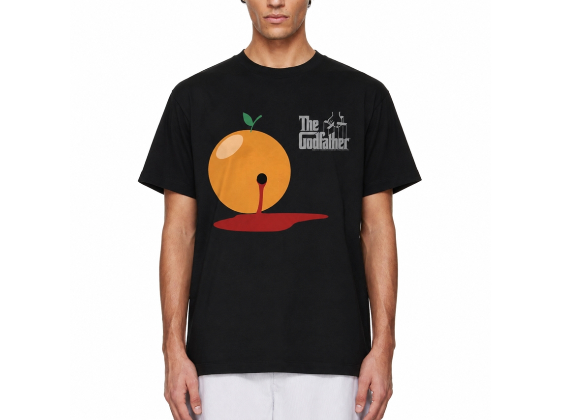 Rockinstone Godfather Blood Orange Black Adult T-shirt Size:l