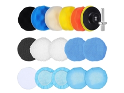 Kit Com 17 Peças De Boinas De Polimento De Esponja De Poliéster Duráveis E Resistentes Ao Desgaste.