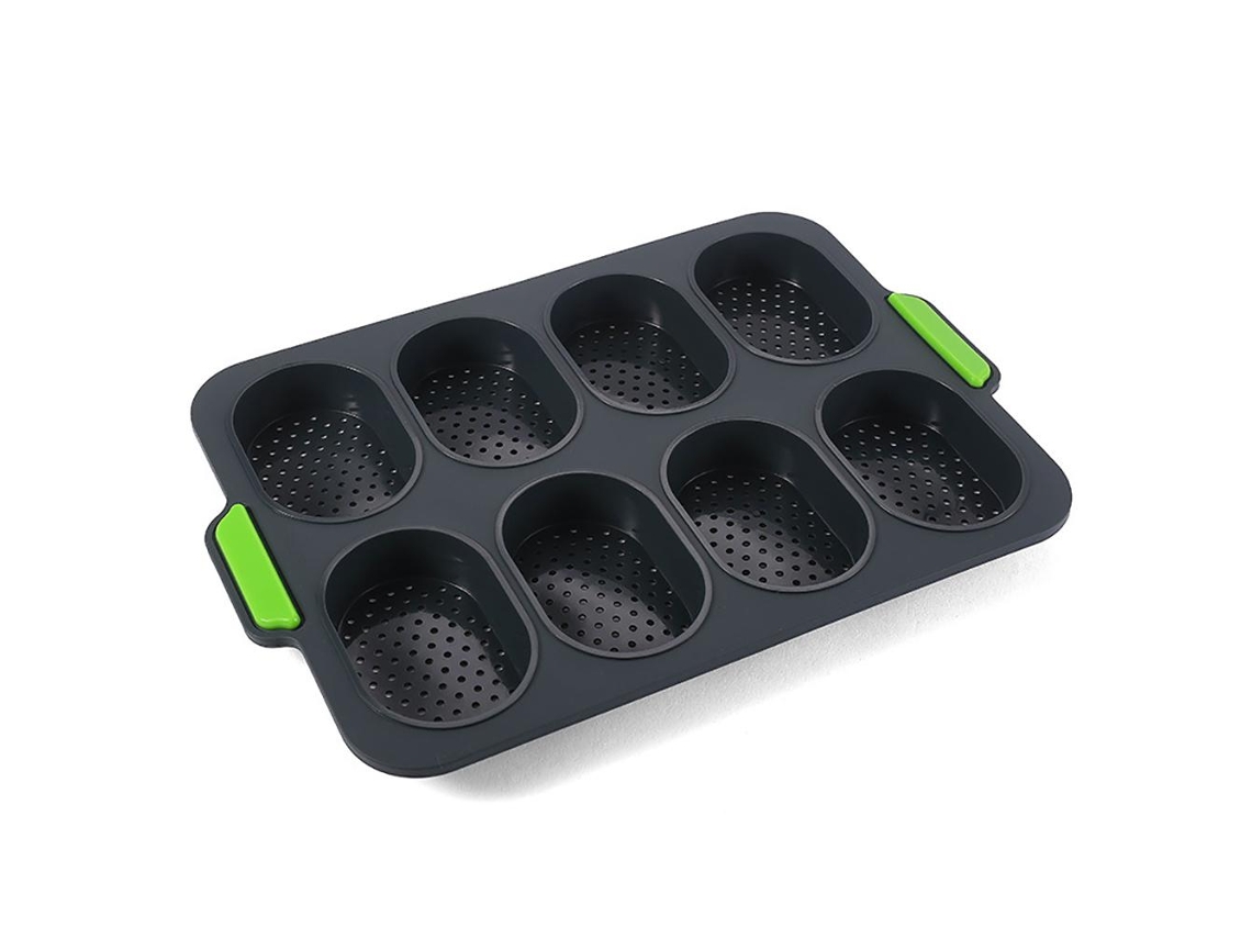 Forma Oval Perfurada De Silicone Com 8 Compartimentos Para Bolo, Utensílios De Cozinha Faça Você Mesmo, Cinza Aquaforge