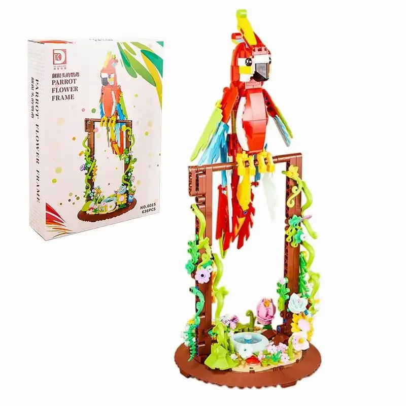 Conjunto De Blocos De Montar Em Formato De Papagaio, Série De Animais Biônicos.