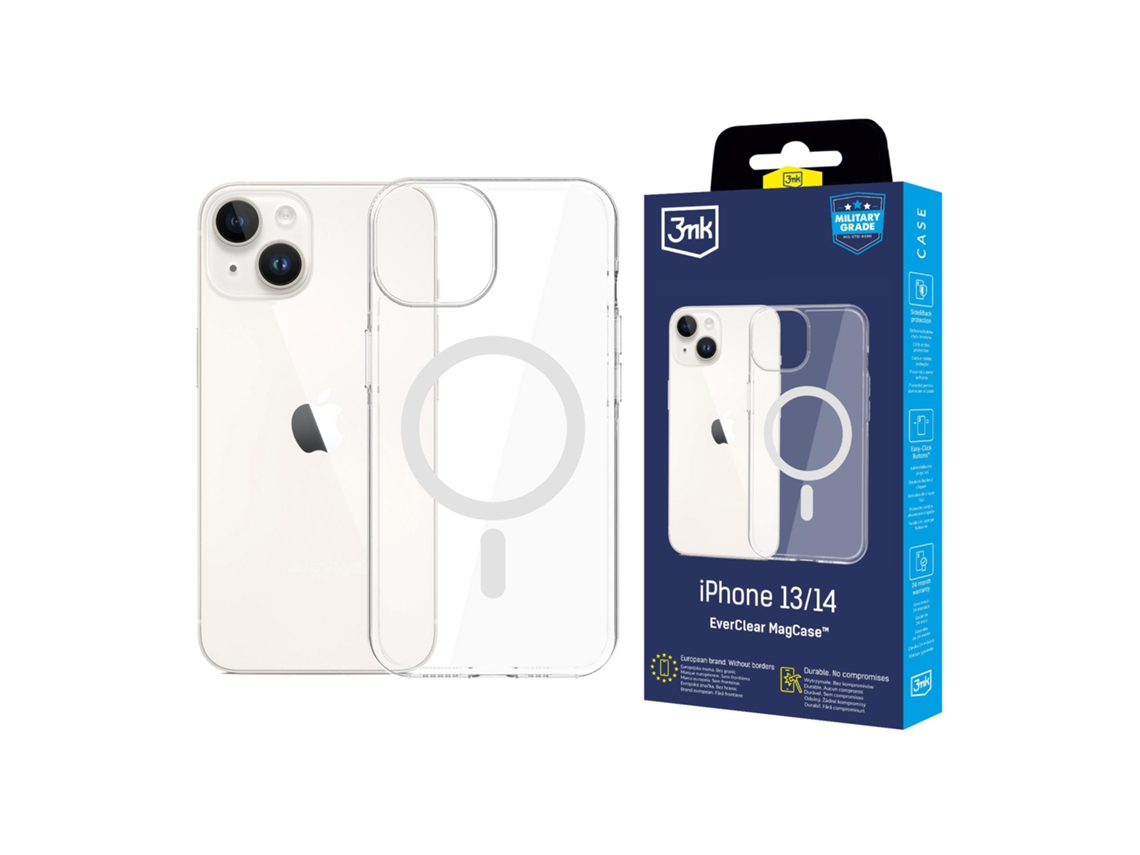 Capa Apple Iphone 13/14 3mk  Everclear Magcase Transparente