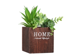 Succulentas Artificiais Em Vasos De Cerâmica Elegantes, Plantas Artificiais Decorativas