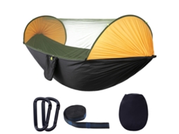 Hammock automático com mosquiteiro portátil para viagem, camping e jardim S/MARCA