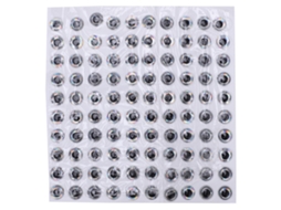 Olhos de Pesca 3d Ovale 6mm Prata 100un