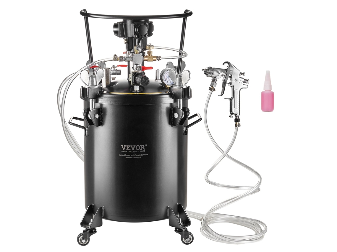 Tanque de Pressão de Tinta Spray com Agitação Automática VEVOR 30 L