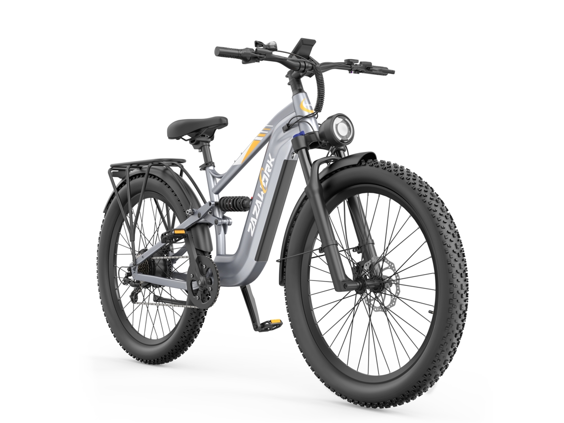 Bicicleta de montanha elétrica Zazawork CF500, bateria de 48V 20Ah